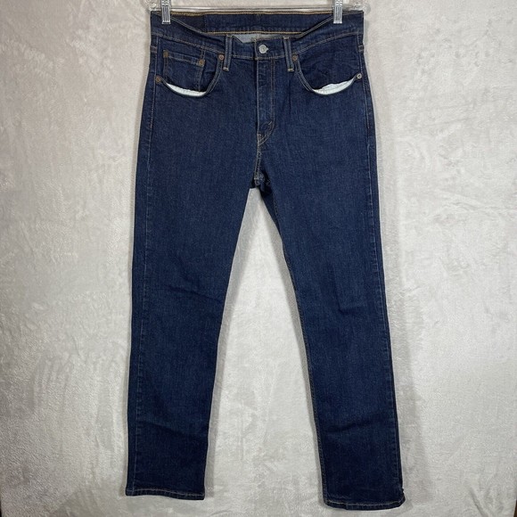 Levi's 514 Regular Fit Straight Leg Denim Jeans Mens 32x32 Modern Low Rise Dark - Picture 1 of 10